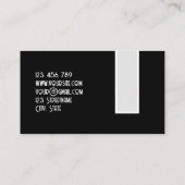 Eenvoudige grijze zwarte fotoarchitect visitekaartje (Achterkant)
