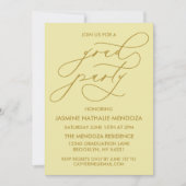 EENVOUDIGE GRILLIGE CALLIGRAFIE AFSTUDEREN UITNODI KAART (Voorkant)