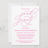 EENVOUDIGE GRILLIGE CALLIGRAFIE AFSTUDEREN UITNODI KAART (Voorkant)