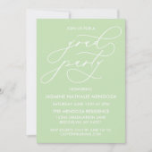 EENVOUDIGE GRILLIGE CALLIGRAFIE AFSTUDEREN UITNODI KAART (Voorkant)