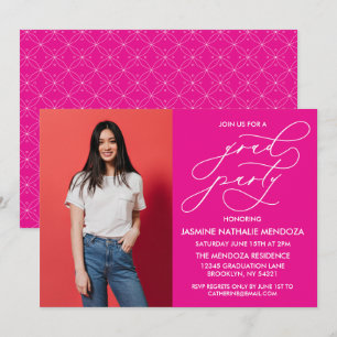 EENVOUDIGE GRILLIGE CALLIGRAFIE AFSTUDEREN UITNODI KAART