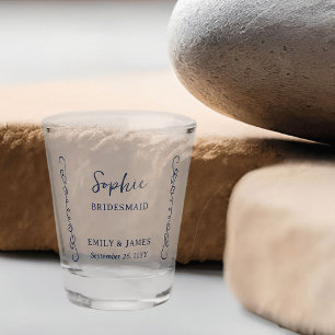 Eenvoudige grillige doedel elke kleur bruiloft shot glas