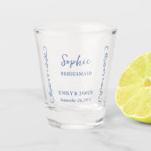 Eenvoudige grillige doedel elke kleur bruiloft shot glas (Voorkant)