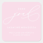 EENVOUDIGE GRILLIGE KALLIGRAFIE AFSTUDEREN STICKER (Voorkant)