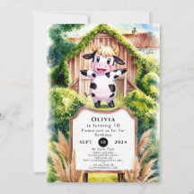 Eenvoudige grillige Koe Birthday