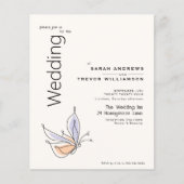 Eenvoudige grillige vlinder koraal en violet flyer (Voorkant)