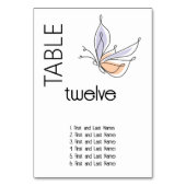 Eenvoudige grillige vlinder koraal en violet kaart (Achterkant)