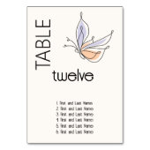 Eenvoudige grillige vlinder koraal en violet kaart (Voorkant)