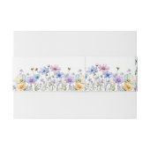 Eenvoudige grillige Wildflower bruiloft Uitnodigingen Wikkel (Achterkant Voorbeeld)