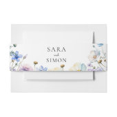 Eenvoudige grillige Wildflower bruiloft Uitnodigingen Wikkel (Voorkant Voorbeeld)