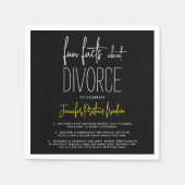 Eenvoudige grillige zwart wit leuke feiten echtsch servet (Voorkant)