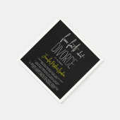 Eenvoudige grillige zwart wit leuke feiten echtsch servet (Hoek)