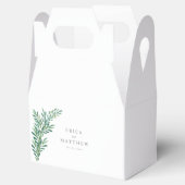 Eenvoudige groen bruiloft gunst box bedankdoosjes (Geopend)