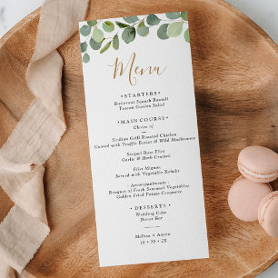 Eenvoudige groen-eucalyptus menu