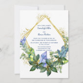 Eenvoudige groen geometrische bruiloft kaart (Voorkant)