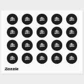 Eenvoudige groenblijvende zwarte moderne Stickers (Vel)