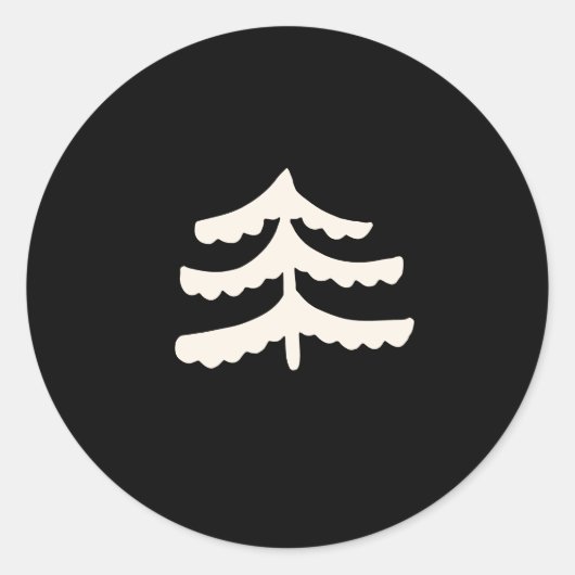 Eenvoudige groenblijvende zwarte moderne Stickers (Voorkant)