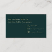 Eenvoudige groene accountant CPA Visitekaartje (Voorkant)