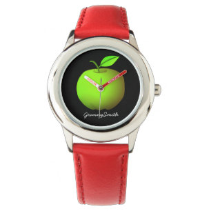 Eenvoudige groene appel horloge