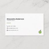 Eenvoudige Groene Appelleraar Visitekaartje (Achterkant)