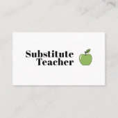 Eenvoudige Groene Appelleraar Visitekaartje (Voorkant)