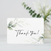 Eenvoudige groene bedankkaart (Staand voorkant)