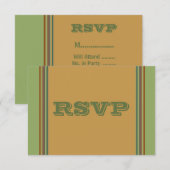 Eenvoudige groene biege RSVP Kaartje (Voorkant / Achterkant)