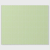 Eenvoudige groene bladeren blauw cadeaupapier (Vlak)