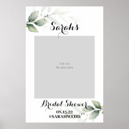 Eenvoudige Groene Bruidsfeest Foto Prop Poster