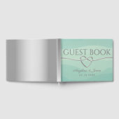 Eenvoudige groene bruiloft gastenboek (Volledig)
