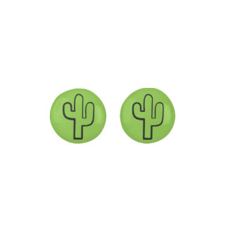 Eenvoudige groene Cactus/Cacti Summertime Stud Ear
