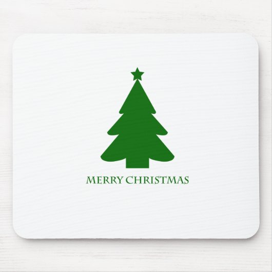 Eenvoudige groene-cristmas boom muismat (Voorkant)