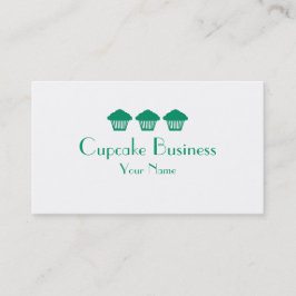 Eenvoudige groene cupcakes bakkerij visitekaartjes
