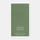 Eenvoudige Groene Custom Business Logo Promotie Servet (Voorkant)