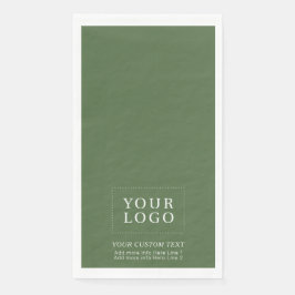 Eenvoudige Groene Custom Business Logo Promotie Servet