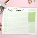 Eenvoudige groene daguurpleister van 6.00 - 10.00  notitieblok<br><div class="desc">Als je graag georganiseerd wordt gedurende elk uur van de dag,  dan is deze gepersonaliseerde planner perfect voor je. Met groene tinten en moderne lettertypecombinaties is deze sjabloon eenvoudig te gebruiken en volledig aanpasbaar.</div>