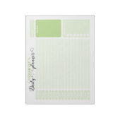 Eenvoudige groene daguurpleister van 6.00 - 10.00  notitieblok (Linkerzijde)