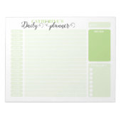 Eenvoudige groene daguurpleister van 6.00 - 10.00  notitieblok (Voorkant)