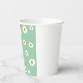 Eenvoudige groene Daisy Thema Paper Cups Papieren Bekers (Links)