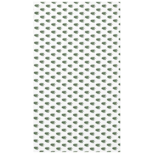 Eenvoudige groene en witte kerstboom tafelkleed (Voorkant)