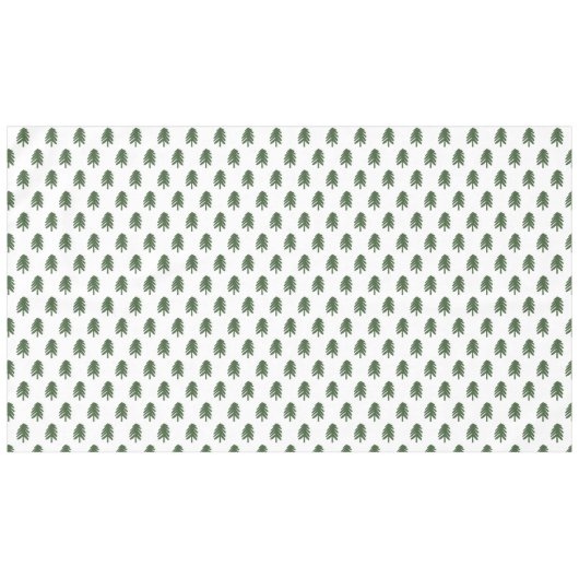 Eenvoudige groene en witte kerstboom tafelkleed (Voorkant (Horizontaal))