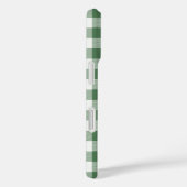 Eenvoudige groene en witte ruit zwarte monogram &  Case-Mate iPhone case (Achterkant / Rechts)