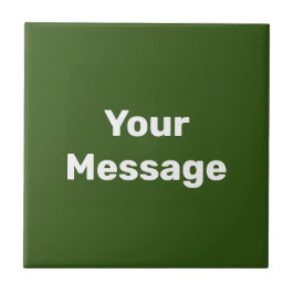 Eenvoudige Groene en Witte Tekst Sjabloon Uw Beric Tegeltje