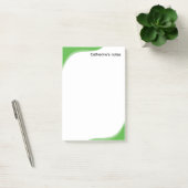 Eenvoudige groene en zwarte golven aanpasbaar post-it® notes (Kantoor)
