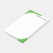 Eenvoudige groene en zwarte golven aanpasbaar post-it® notes (Schuin)