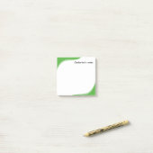 Eenvoudige groene en zwarte golven aanpasbaar post-it® notes (Op bureau)