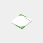 Eenvoudige groene en zwarte golven aanpasbaar post-it® notes (Schuin)