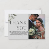 Eenvoudige Groene Foto Bedankkaart (Voorkant)