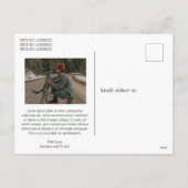 Eenvoudige Groene Foto Moderne Kerst Feestdagenkaart (Achterkant)