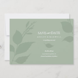 Eenvoudige groene foto save the date